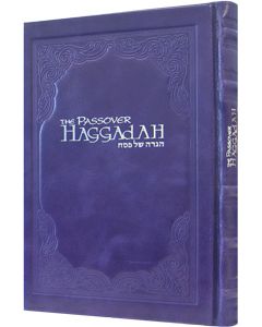 Kehot Haggadah Leather Purple