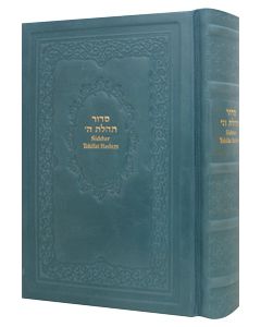 Siddur Annotated English Large Leather Turquoise 6x9