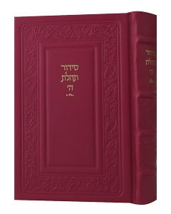 Siddur Hebrew Text & Eng. Instructions Leather Hot-Pink