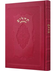 Tehillim Large Leather Hot Pink 6 x 9