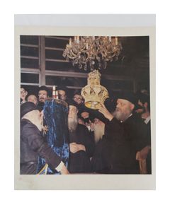 Photo Rebbe Crowning Moshiach's Sefer Torah 10.5 x 11.5